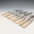 Late 19th Century British Antique Mother of Pearl Handle Tea Cutlery 5.5 Pair Christopher Johnson
